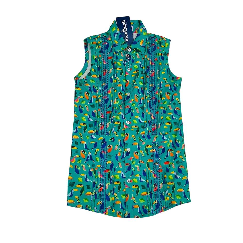 NWT Blue Quail Size 12 Toucan Sleeveless Dress